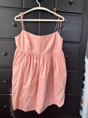 LPA Pink Tie-Strap Mini Sundress